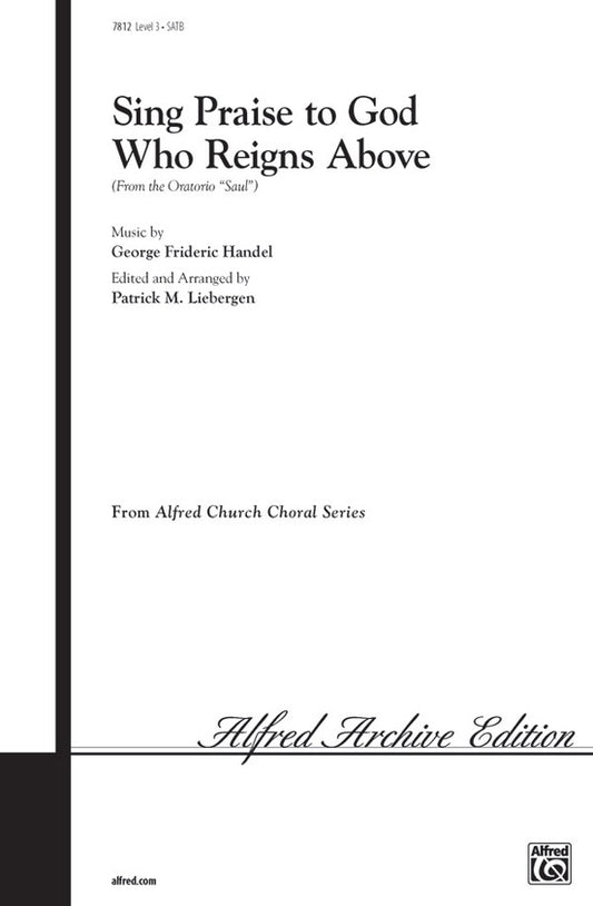 Sing Praise to God Lieber SATB Choral Sheet Music