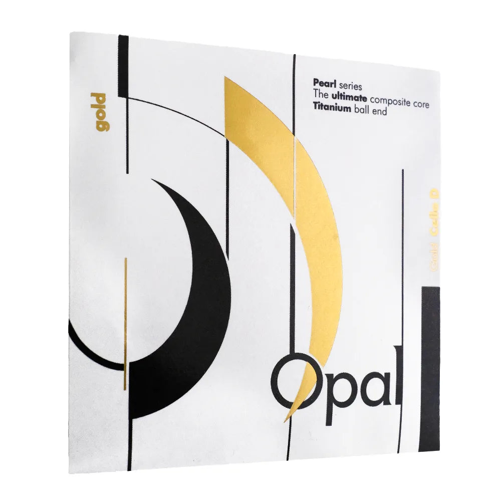 Opal Gold Cello Steel Alloy D String - 14.2kg Tension, Red & Gold Twisted Colour at Tailpiece, Green & White at Peg