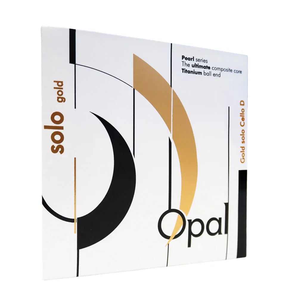 Opal Gold Soloist Cello Steel D String - Stainless Steel Winding, 14.1kg Tension, 69.5cm Vibrating Length