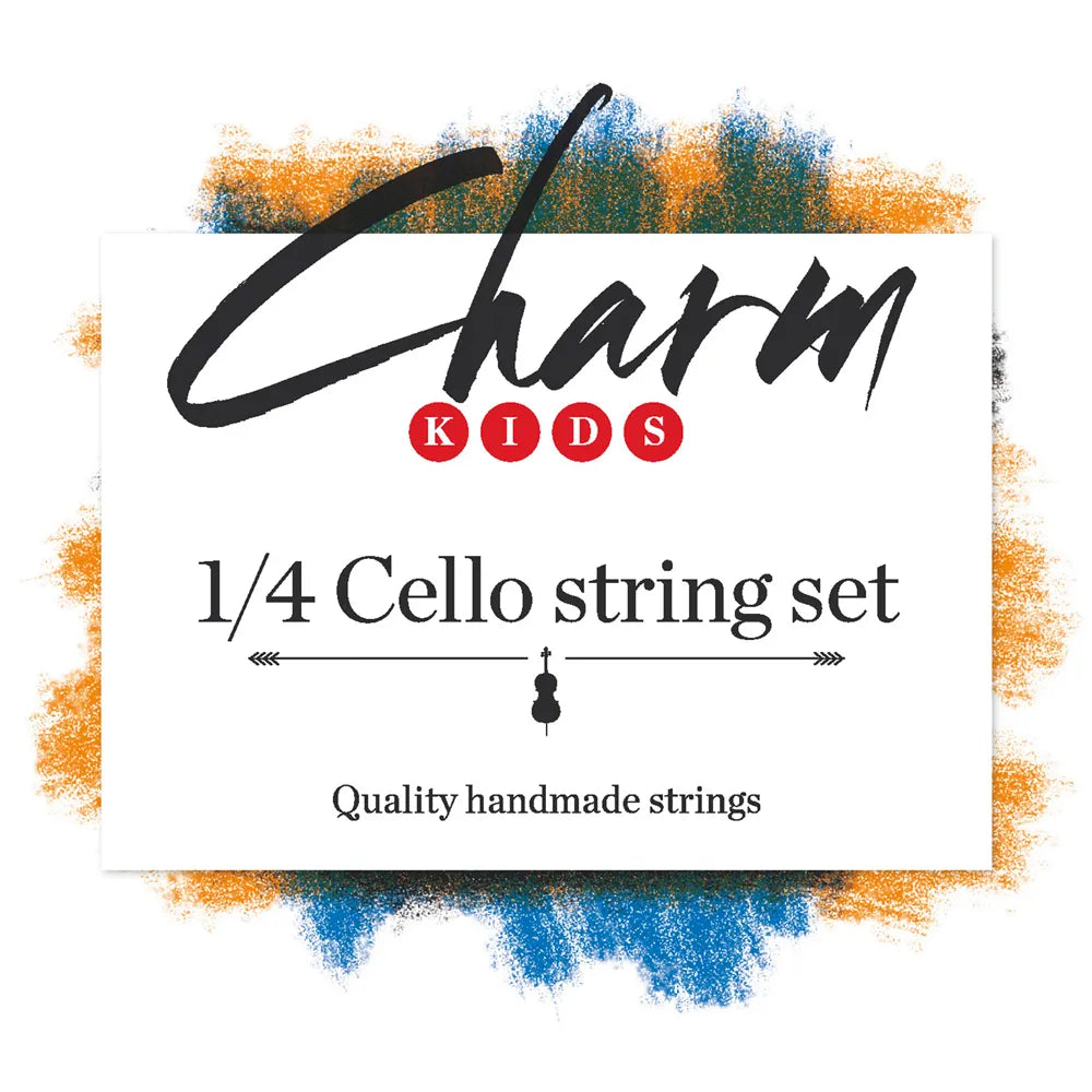 Charm Cello String Set 1/4 Size - Chrome/Tungsten