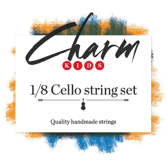 Charm Cello String Set 1/8 Size - Chrome/Tungsten