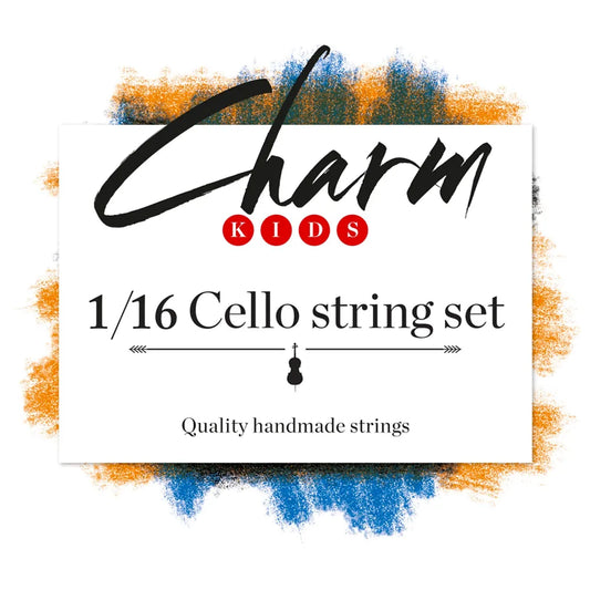 Charm Cello Set - Chrome/Tungsten 1/16 Size Strings