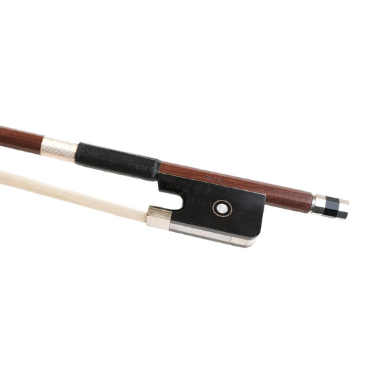 Paul Brazilwood Octagonal Cello Bow with Ebony Frog and Silver Wire Grip, Made in Germany