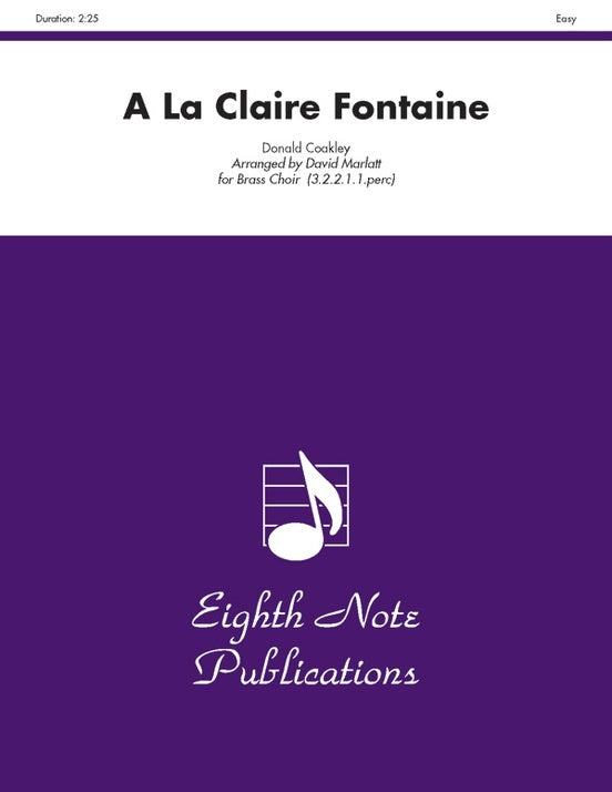 A La Claire Fontaine Brass Choir Sheet Music for Flexi and Small Ensemble