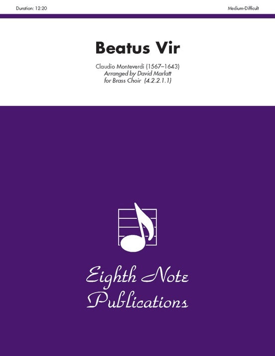Beatus Vir Brass Choir Sheet Music for Flexi and Small Ensemble