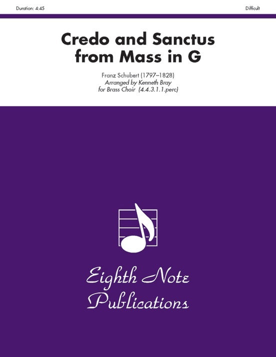 Credo And Sanctus From Mass In G Brass Choir