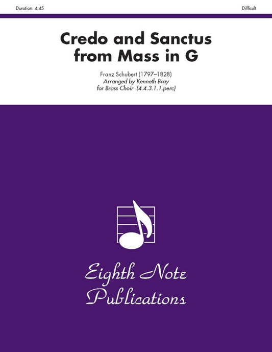 Credo And Sanctus From Mass In G Brass Choir