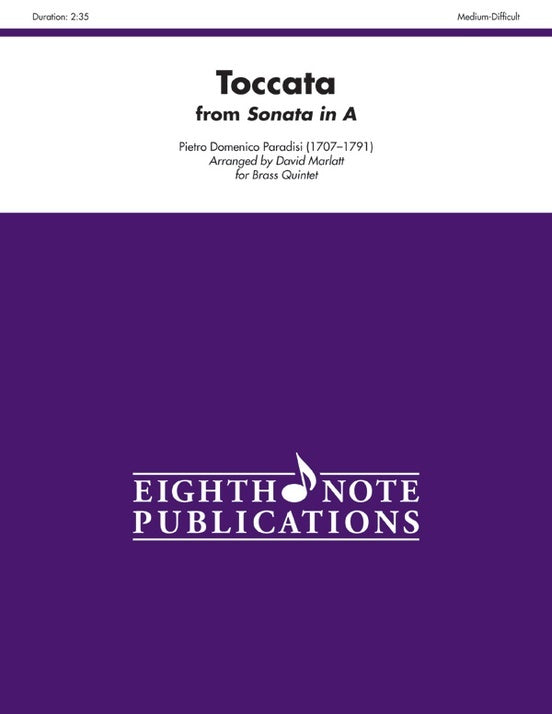 Toccata from Sonata in A - Brass Quintet Sheet Music