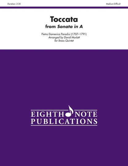 Toccata from Sonata in A - Brass Quintet Sheet Music