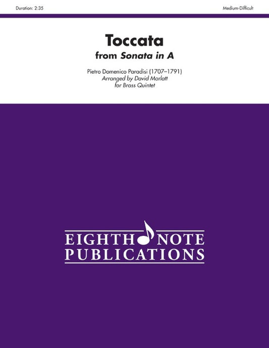 Toccata from Sonata in A - Brass Quintet Sheet Music