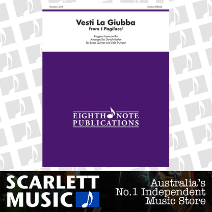Vesti La Giubba Brass Quintet Sheet Music — view 2