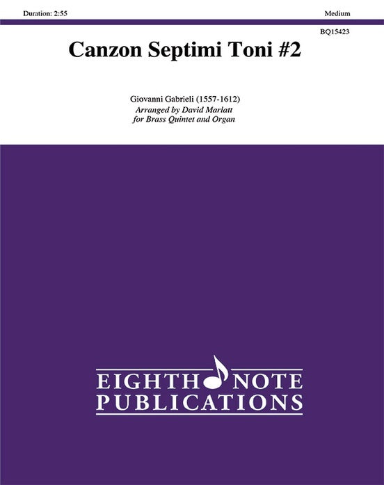 Canzon Septimi Toni #2 For Brass Quintet Score/Pts
