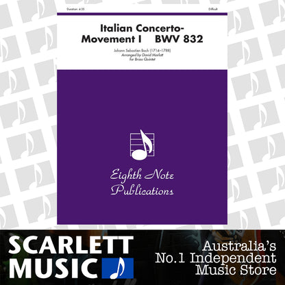 Italian Concerto-Movement I BWV 832 Brass Quintet — view 2