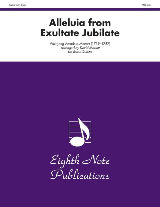 Alleluia from Exultate Jubilate for Brass Quintet - Flexi and Small Ensemble Sheet Music