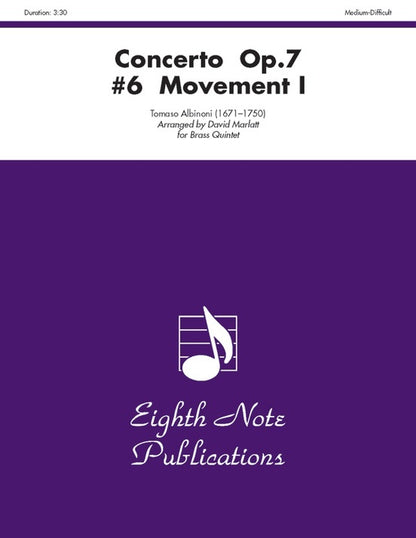 Concerto Op. 7 #6 Movement I for Brass Quintet Sheet Music