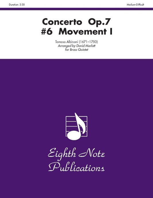 Concerto Op. 7 #6 Movement I for Brass Quintet Sheet Music