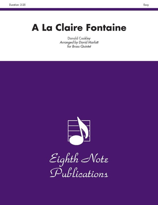 A La Claire Fontaine Brass Quintet Sheet Music