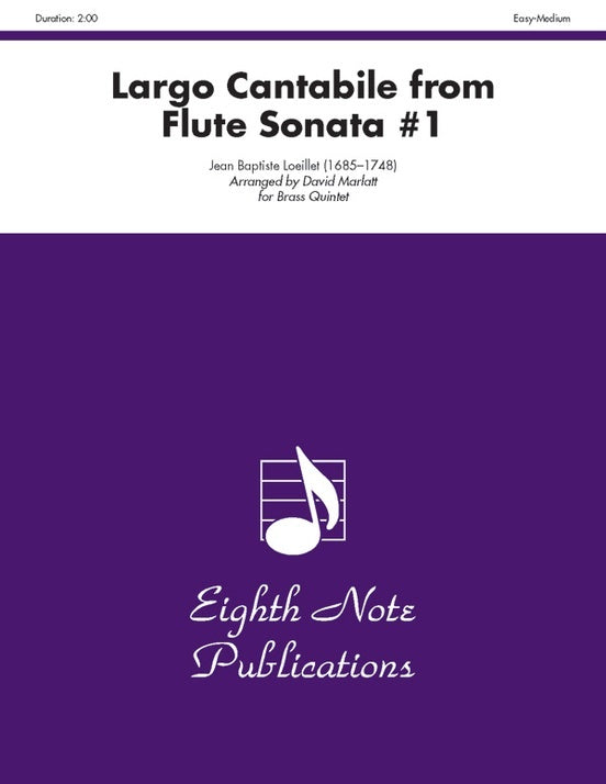 Largo Cantabile From Flute Sonata #1 Brass Quintet