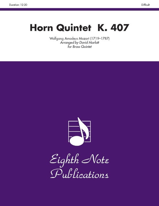 Horn Quintet K. 407 Brass Quintet