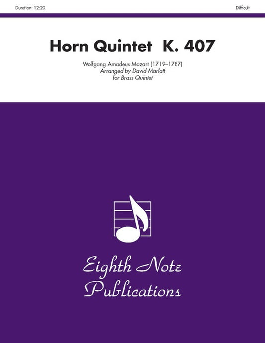 Horn Quintet K. 407 Brass Quintet
