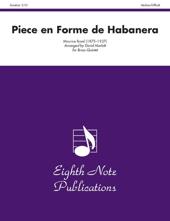 Piece en Forme de Habanera for Brass Quintet Sheet Music