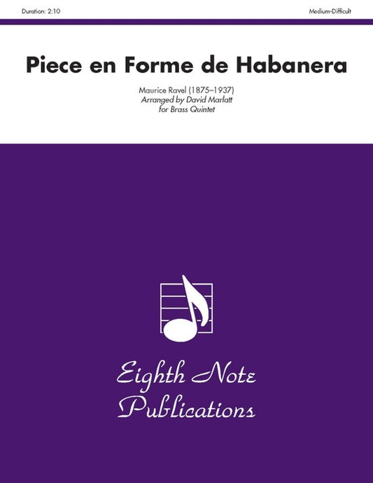 Piece en Forme de Habanera for Brass Quintet Sheet Music