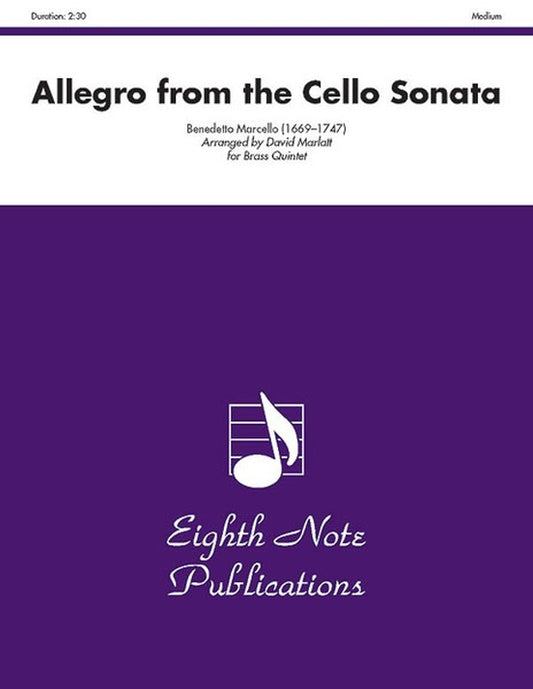 Allegro from the Cello Sonata for Brass Quintet Sheet Music