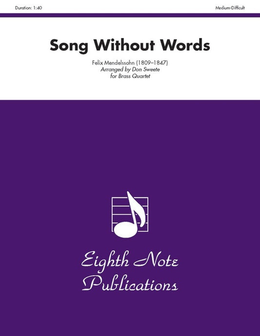 Song Without Words for Brass Quartet - Flexi and Small Ensemble Sheet Music