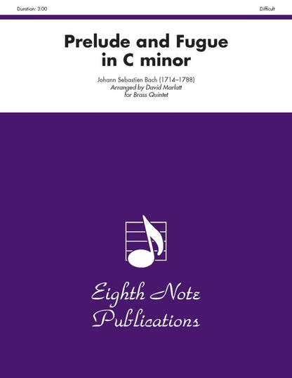 Prelude And Fugue In C Minor Brass Quintet