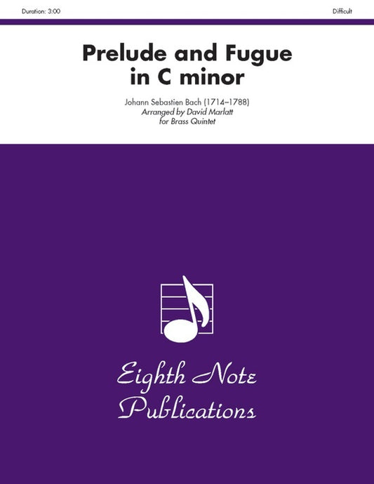 Prelude And Fugue In C Minor Brass Quintet