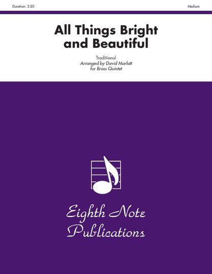 All Things Bright and Beautiful Brass Quintet Sheet Music