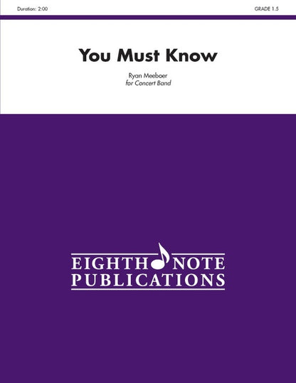 You Must Know CB Gr 1.5 Concert Band Sheet Music