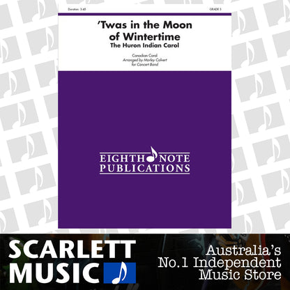 Twas in Moon of Wintertime Indian Carol Concert Band Sheet Music Grade 3 — view 2