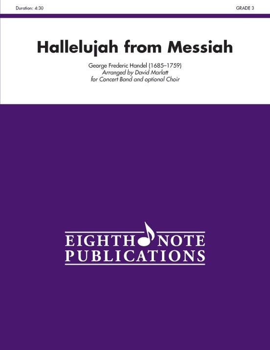 Hallelujah From Messiah Concert Band Gr 3 And Optional Choir