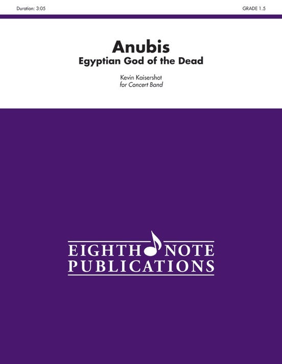 Anubis Egyptian God of the Dead Concert Band Sheet Music Grade 1.5
