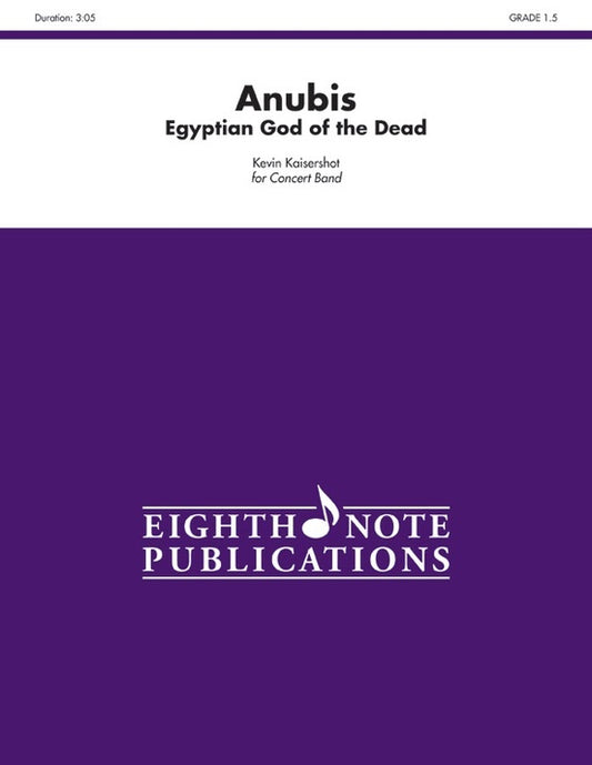 Anubis Egyptian God of the Dead Concert Band Sheet Music Grade 1.5