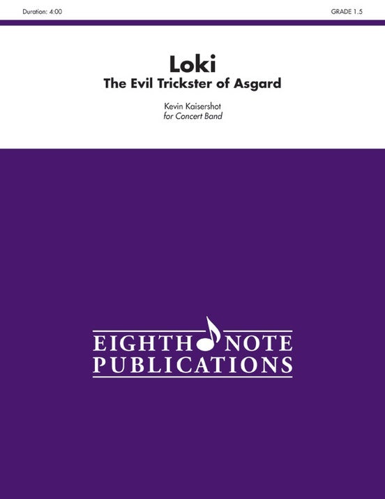 Loki - The Evil Trickster Of Asgard Concert Band Gr 1.5