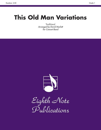 This Old Man Variations Concert Band Sheet Music Grade 1.5