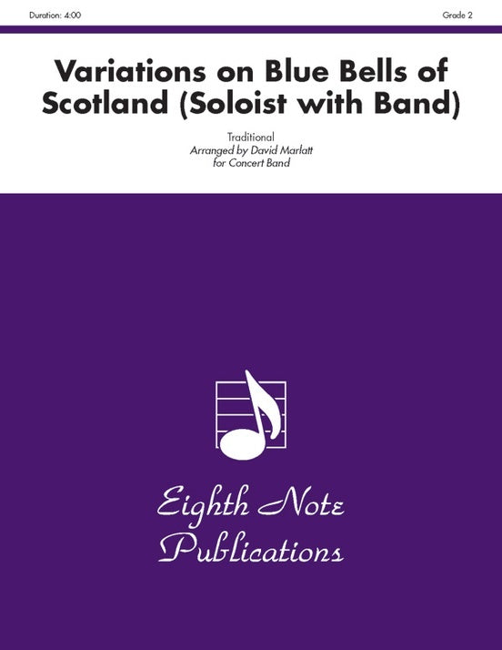 Variations on Blue Bells of Scotland Concert Band Sheet Music Grade 2 Vocal