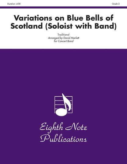 Variations on Blue Bells of Scotland Concert Band Sheet Music Grade 2 Vocal