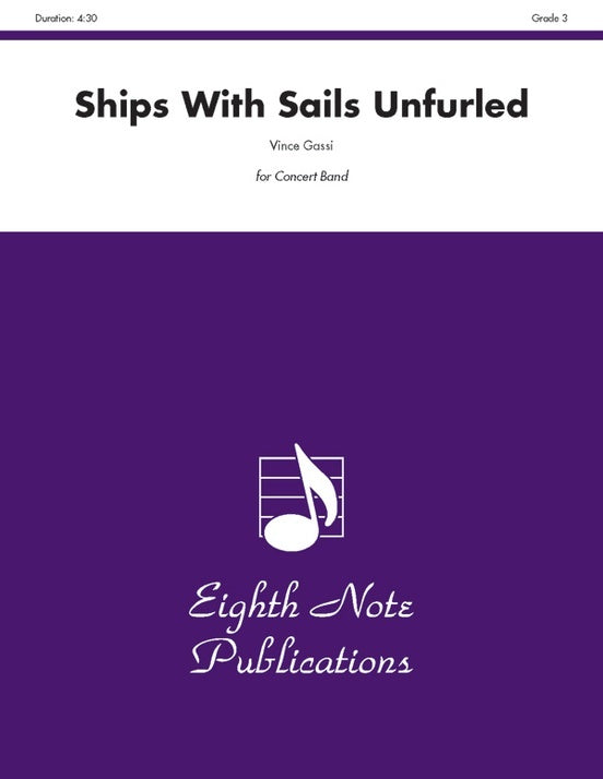 Ships With Sails Unfurled Concert Band Sheet Music Grade 3