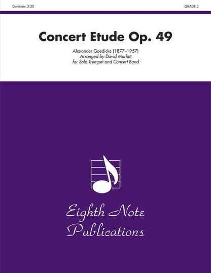 Concert Etude Op. 49 Solo Trumpet And Concert Band Gr 3