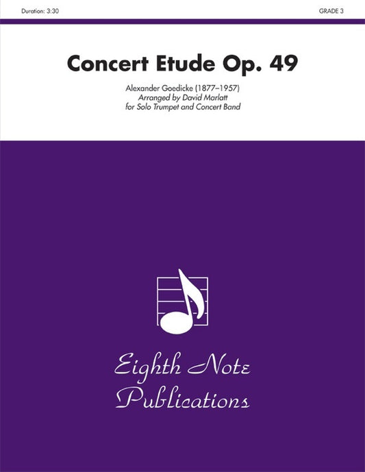 Concert Etude Op. 49 Solo Trumpet And Concert Band Gr 3