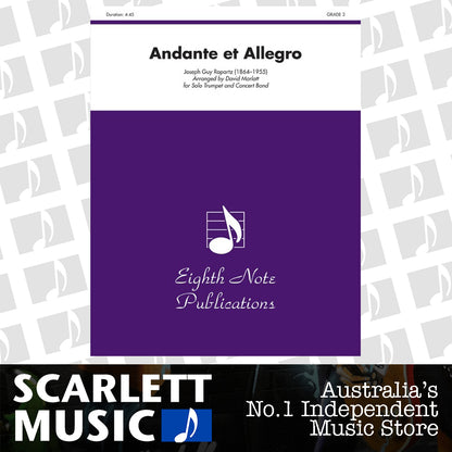 Andante et Allegro Solo Trumpet Concert Band Sheet Music Grade 3 — view 2
