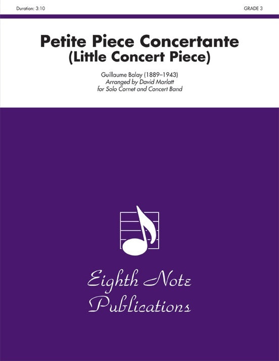 Petite Piece Concertante Solo Cornet And Concert Band Gr 3