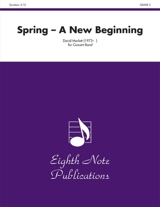 Spring - A New Beginning Concert Band Sheet Music Grade 3
