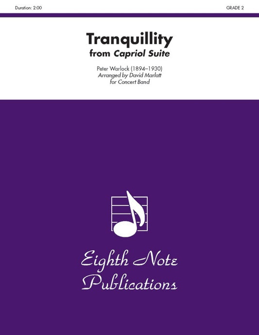 Tranquillity from Capriol Suite Concert Band Sheet Music Grade 2