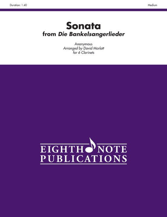 Sonata from Die Bankelsangerlieder for 6 Clarinets Sheet Music
