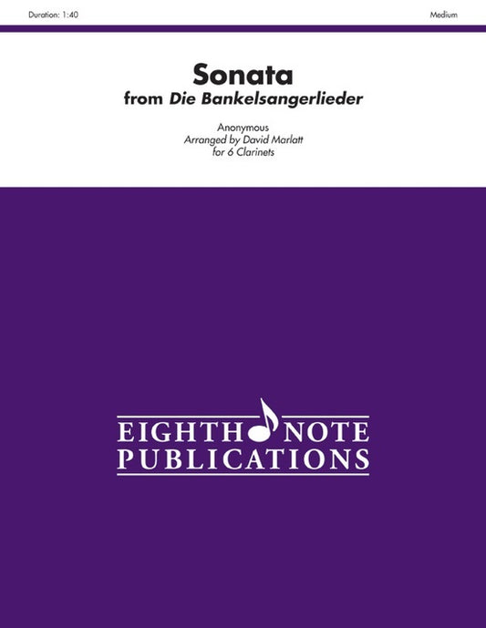 Sonata from Die Bankelsangerlieder for 6 Clarinets Sheet Music