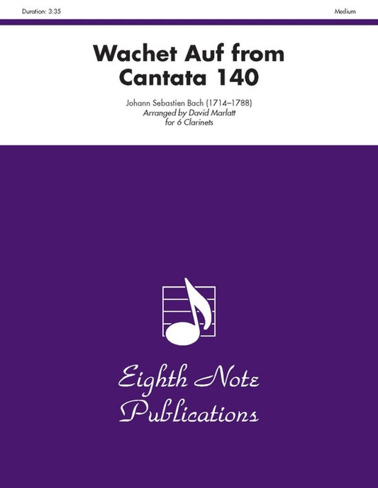 Wachet Auf from Cantata 140 for 6 Clarinets Sheet Music